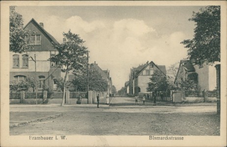 Alte Ansichtskarte Lünen-Brambauer, Bismarckstrasse