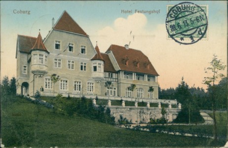 Alte Ansichtskarte Coburg, Hotel Festungshof