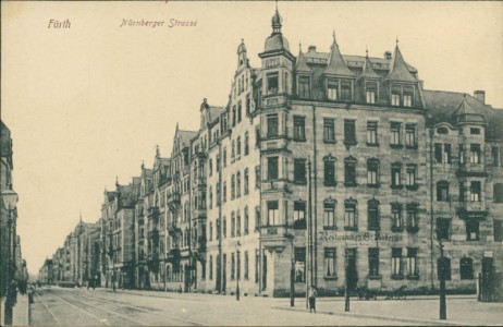 Alte Ansichtskarte Fürth, Nürnberger Strasse