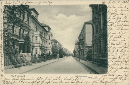 Alte Ansichtskarte Weimar, Wörthstrasse