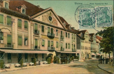 Alte Ansichtskarte Weimar, Hotel Russischer Hof