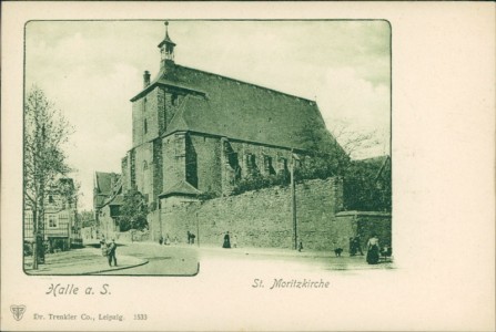 Alte Ansichtskarte Halle (Saale), St. Moritzkirche
