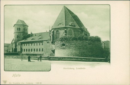 Alte Ansichtskarte Halle (Saale), Moritzburg, Landseite