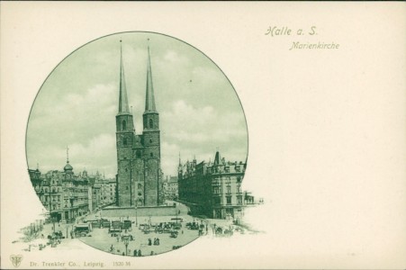 Alte Ansichtskarte Halle (Saale), Marienkirche