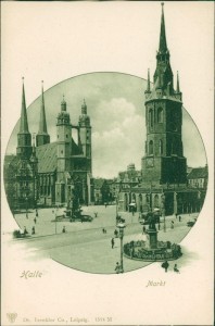 Alte Ansichtskarte Halle (Saale), Markt