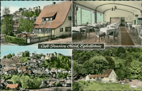 Alte Ansichtskarte Egloffstein, Café-Pension Heid