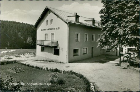 Alte Ansichtskarte Bärnau-Altglashütte, Gasthof u. Pension Blei