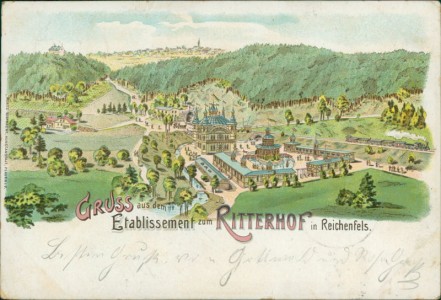 Alte Ansichtskarte Hohenleuben-Reichenfels, Etablissement zum Ritterhof