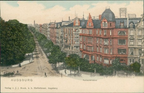 Alte Ansichtskarte Augsburg, Kaiserstrasse