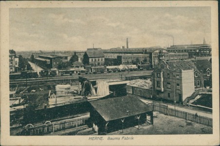 Alte Ansichtskarte Herne, Baums Fabrik
