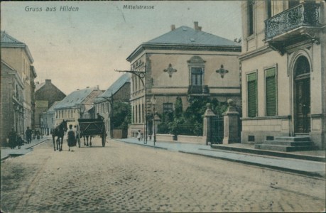 Alte Ansichtskarte Hilden, Mittelstrasse