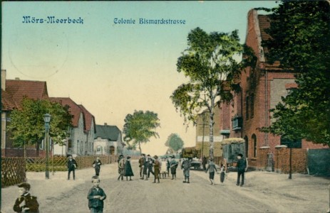 Alte Ansichtskarte Moers-Meerbeck, Colonie Bismarckstrasse
