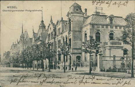 Alte Ansichtskarte Wesel, Oberbürgermeister Fluthgrafstraße