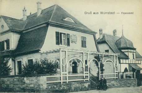 Alte Ansichtskarte Wörrstadt, Finanzamt