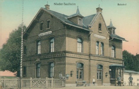 Alte Ansichtskarte Nieder-Saulheim, 
