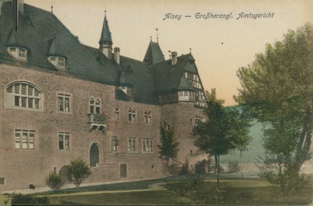 Alte Ansichtskarte Alzey, Großherzogl. Amtsgericht