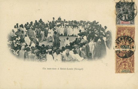 Alte Ansichtskarte Saint-Louis (Sénégal), Un tam-tam