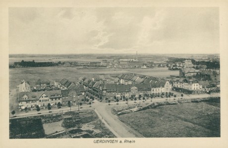 Alte Ansichtskarte Krefeld-Uerdingen, Teilansicht