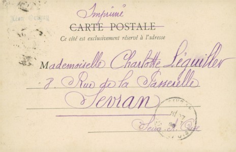 Adressseite der Ansichtskarte Saint-Louis (Sénégal), Un tam-tam