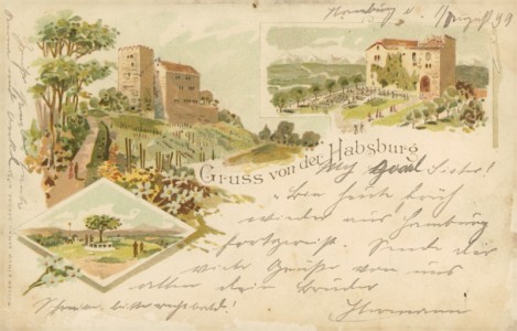 Alte Ansichtskarte Gruss von der Habsburg, Habsburg