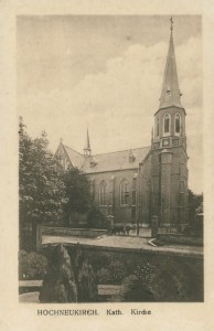 Alte Ansichtskarte Jüchen-Hochneukirch, Kath. Kirche