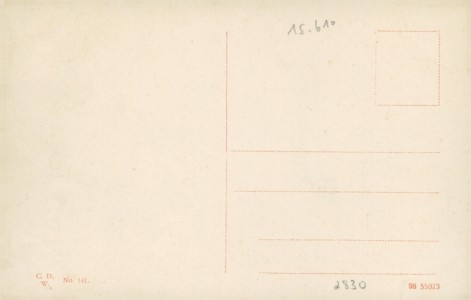 Adressseite der Ansichtskarte Wesel, von der Arche gesehen