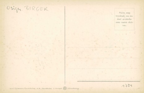 Adressseite der Ansichtskarte Birger-Ericson, Gott nyår
