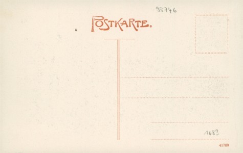 Adressseite der Ansichtskarte Oelze (Schwarzatal), Panorama (Jugendstil-Dekor)