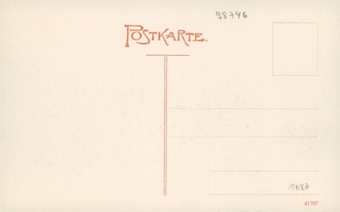 Adressseite der Ansichtskarte Schwarzmühle (Schwarzatal), Panorama (Jugendstil-Dekor)