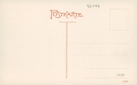 Adressseite der Ansichtskarte Schwarzmühle (Schwarzatal), Panorama (Jugendstil-Dekor)