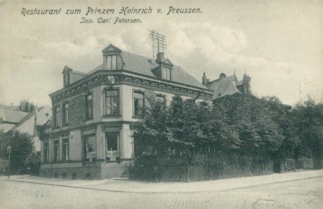 Alte Ansichtskarte Kiel, Restaurant zum Prinzen Heinrich v. Preussen, Inh. Carl Petersen