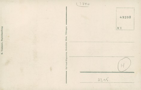 Adressseite der Ansichtskarte Müllheim, Landwirtschaftliche Kreiswinterschule