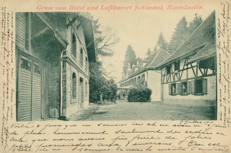 Alte Ansichtskarte Masmünster / Masevaux, Hotel und Luftkurort Schimmel