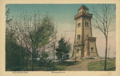 Alte Ansichtskarte Mülheim an der Ruhr, Bismarckturm