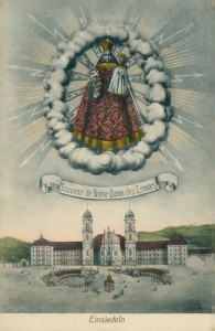 Alte Ansichtskarte Einsiedeln, Souvenir de Notre Dame des Ermites