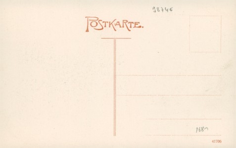 Adressseite der Ansichtskarte Blumenau (Schwarzatal), Panorama (Jugendstil-Dekor)