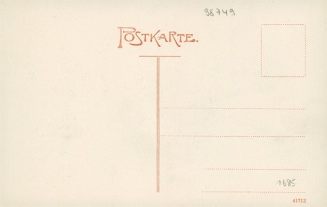 Adressseite der Ansichtskarte Scheibe-Alsbach (Neuhaus am Rennweg), Panorama (Jugendstil-Dekor)