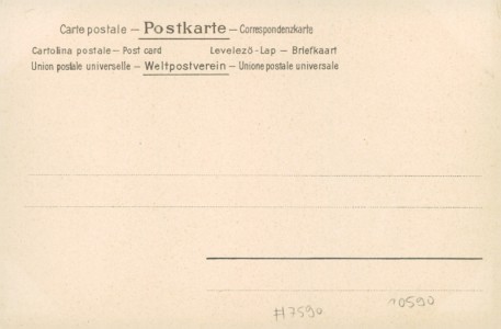 Adressseite der Ansichtskarte Mühlenbacherin, Schwarzwälder Tracht