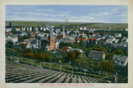 Alte Ansichtskarte Bad Soden am Taunus, Panorama vom Dachberg