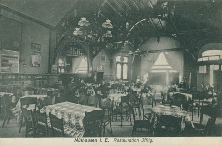 Alte Ansichtskarte Mülhausen / Mulhouse, Restaurant Iffrig