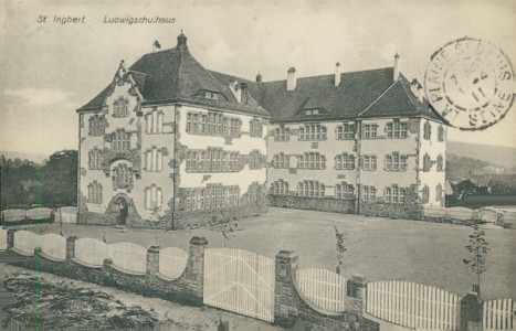 Alte Ansichtskarte St. Ingbert, Ludwigschulhaus