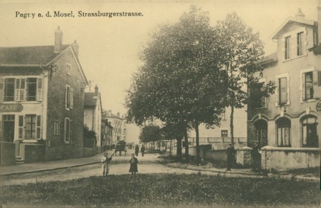 Alte Ansichtskarte Pagny-sur-Moselle, Strassburgerstrasse