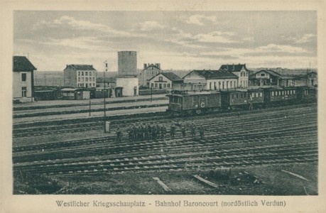Alte Ansichtskarte Dommary-Baroncourt, Bahnhof Baroncourt
