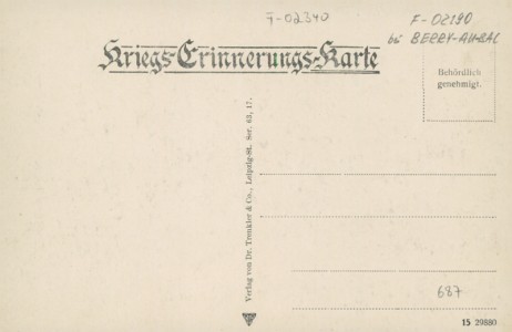 Adressseite der Ansichtskarte La Ville-aux-Bois, Das Schloß