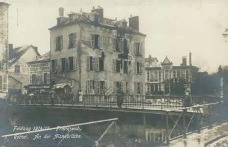 Alte Ansichtskarte Rethel, An der Aisnebrücke