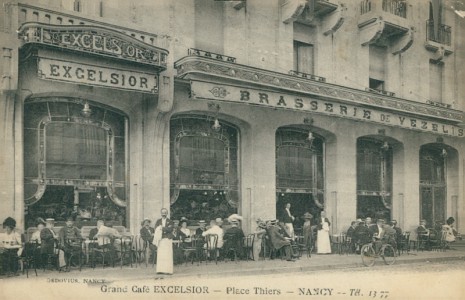 Alte Ansichtskarte Nancy, Grand Café Excelsior - Place Thiers