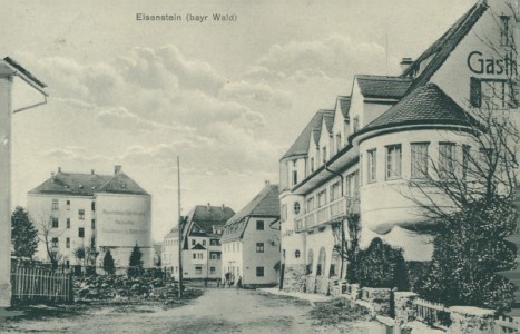 Alte Ansichtskarte Bayerisch Eisenstein, Teilansicht