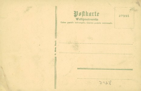Adressseite der Ansichtskarte Langenbruck, Kurhaus