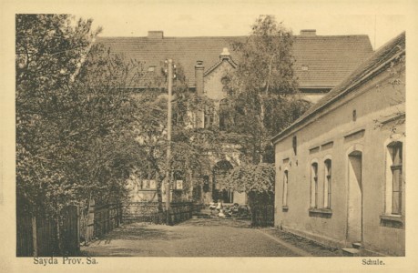 Alte Ansichtskarte Sayda, Schule