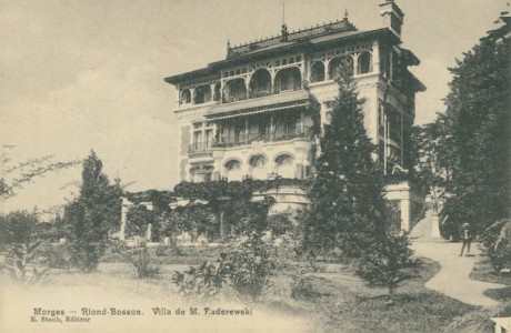 Alte Ansichtskarte Morges - Riond-Bosson, Villa de M. Paderewski